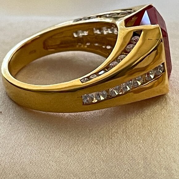 Sunset Padparadscha Sapphire Baguette 7.10ct Size 6 - Picture 7 of 11